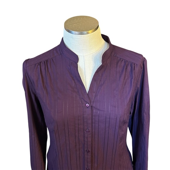 Women's a.n.a. Purple Button-Up Top - Picture 4 of 7